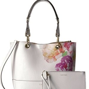 Calvin Klein reversible white purse